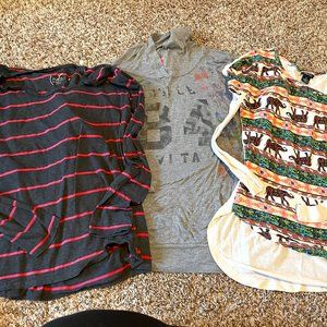 3 pc-Junior Girls Long Sleeve Shirts-Medium-Blessed Be The Gift Closet
